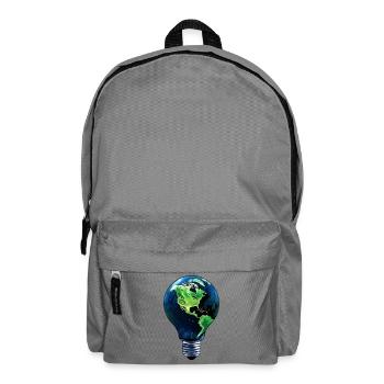 Glühbirne Welt - Rucksack - Mittelgrau - Vorne