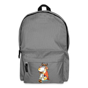 Oranger Babydrache Nuckelflasche Süß Shirt - Rucksack - Mittelgrau - Vorne