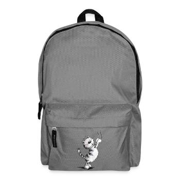 Funny cat scratches - Backpack - elephant grey - Front