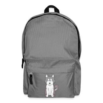 Dog Cartoon Amazing Siberian Husky - Backpack - elephant grey - Front
