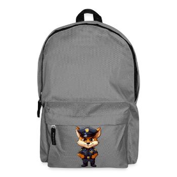 Renard policier - Sac à dos - gris éléphant - Devant