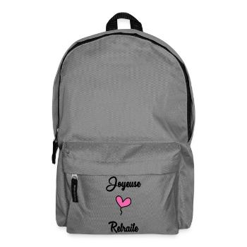 RETRAITE. BONNE RETRAITE. JOYEUSE RETRAITE - Sac à dos - gris éléphant - Devant