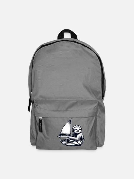 Cooler Sommer Segelboot Faultier - Rucksack - Mittelgrau