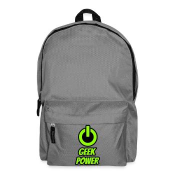 Geek power - Backpack - elephant grey - Front