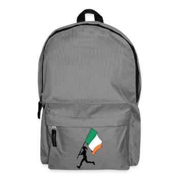 Flag Ireland Woman Running - Backpack - elephant grey - Front