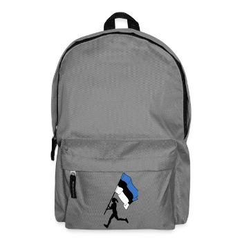 Flag Estonia woman running - Backpack - elephant grey - Front