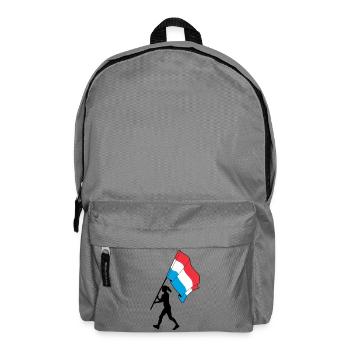 Drapeau Luxembourg femme marchant - Sac à dos - gris éléphant - Devant
