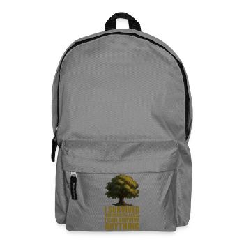 Design des widerstandsfähigen Baums des Überlebens - Rucksack - Mittelgrau - Vorne