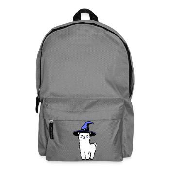 Niedliches Alpaka Lama Hexenhut Halloween Kostüm - Rucksack - Mittelgrau - Vorne