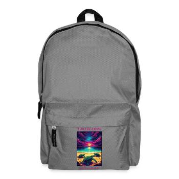Bahamian Paradise Sunset Turtle Book - Backpack - elephant grey - Front