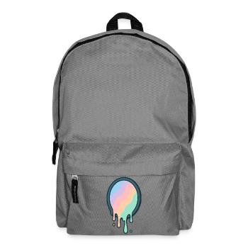 Arc-en-ciel pastel fondu - Sac à dos - gris éléphant - Devant
