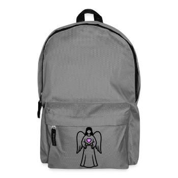 Angel-Couple-with-Heart-Pictogram-3 - Backpack - elephant grey - Front