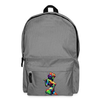 Silhouette colorée de la flore - Sac à dos - gris éléphant - Devant