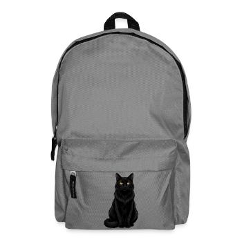 Chat Mystique Noir Offert Amoureux des Chats - Sac à dos - gris éléphant - Devant