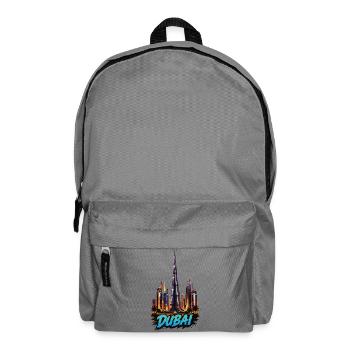 Effet néon de la Skyline de Dubaï - Sac à dos - gris éléphant - Devant