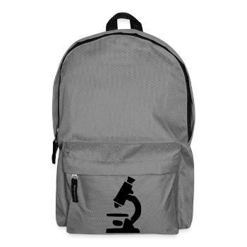 Mikroskop schwarz Wissenschaft Symbol Geschenk - Rucksack - Mittelgrau - Vorne