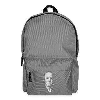 Porträt von Benjamin Franklin Rauchende Zigarre - Rucksack - Mittelgrau - Vorne