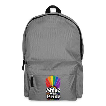 Shine With Pride Sun Vintage Pride Motif LGBTQ - Backpack - elephant grey - Front