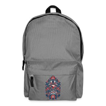 Tschechien | Prag & böhmische Volkskunst - Rucksack - Mittelgrau - Vorne
