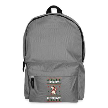 Ugly Christmas Sweater Pattern Jesus - Rucksack - Mittelgrau - Vorne