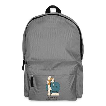 I Wax Mine Every Morning – Ski Shirt - Rucksack - Mittelgrau - Vorne