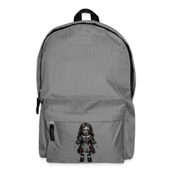 Gruselige Horror Puppe Halloween Geschenk  - Rucksack - Mittelgrau - Vorne