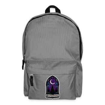 Gruftweihnacht Gothic Kirchenfenster Mond Shirt - Rucksack - Mittelgrau - Vorne