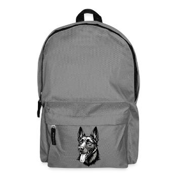Belgischer Malinois-Hundekopf - Rucksack - Mittelgrau - Vorne