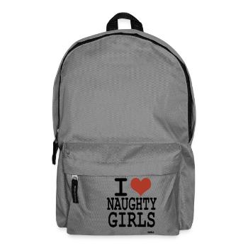 i love naughty girls by wam - Sac à dos - gris éléphant - Devant