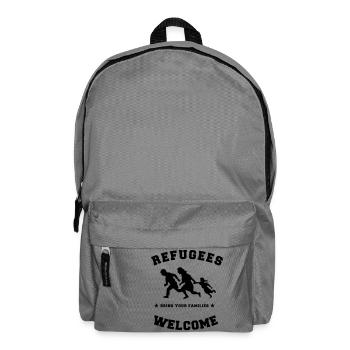 refugees welcome - Rucksack - Mittelgrau - Vorne