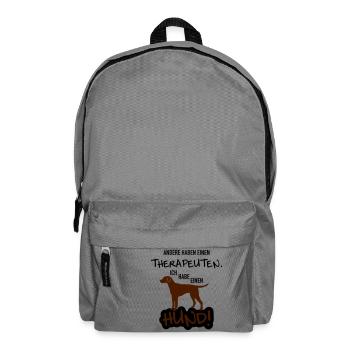 Therapie Hund - Rucksack - Mittelgrau - Vorne