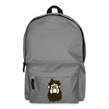 Brillenbart Comicheld - Rucksack - Mittelgrau - Vorne
