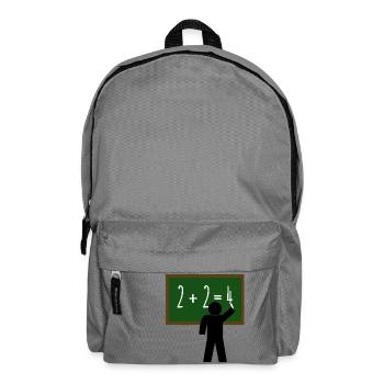 Lehrer Mathe Zahlen Tafel Schule - Rucksack - Mittelgrau - Vorne
