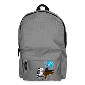 A zebra playing the piano - Backpack - elephant grey - Front