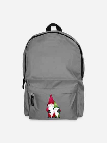 petits amis de lutins mignons pour Noël - Sac à dos - gris éléphant