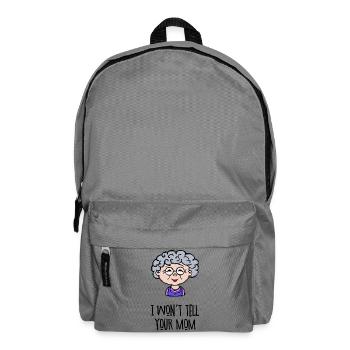 Alte Frau Oma Brille Statement Großmutter Enkel - Rucksack - Mittelgrau - Vorne