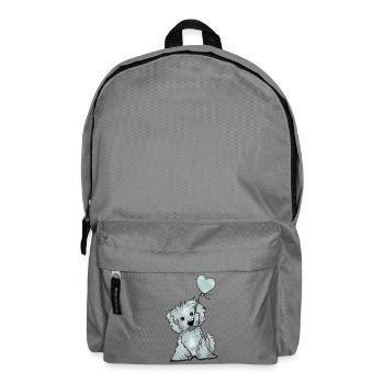 Hund und Luftballon - Rucksack - Mittelgrau - Vorne
