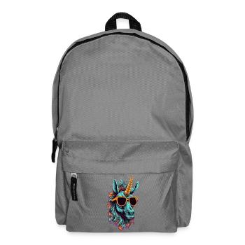 Einhorn, Sonnenbrille, Unicorn, cool, chillig - Rucksack - Mittelgrau - Vorne