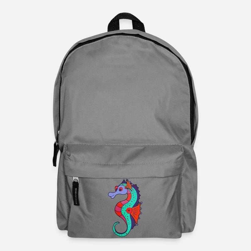 Hippocampe ardent aux couleurs fraîches - Sac à dos - gris éléphant