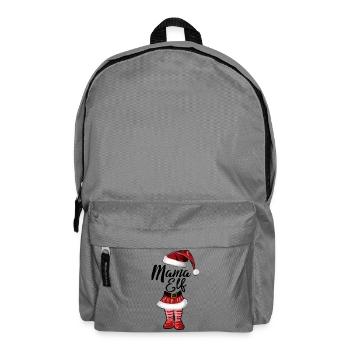 Mama Elf – Lustiges Weihnachtsdesign - Rucksack - Mittelgrau - Vorne
