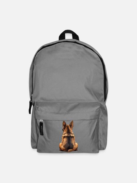 Deutscher Schäferhund - Rucksack - Mittelgrau