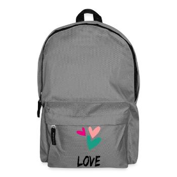 HERZ. HERZ. VALENTINSTAG. LIEBE. LIEBE. PAAR. - Rucksack - Mittelgrau - Vorne