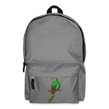 Animal, Zoo, Bird, Parrot, Bird Lover, Pet - Backpack - elephant grey - Front
