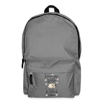 Komme was WOLLE Ich SCHAF die Matura 2026 - Rucksack - Mittelgrau - Vorne
