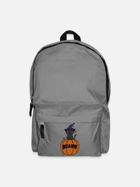 Katze Halloween - Rucksack - Mittelgrau