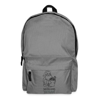 Santa Goes Vegan – Funny Xmas Design - Backpack - elephant grey - Front