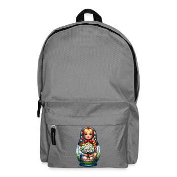 Matryoshka in Russian Matryoshka Doll Russian - Backpack - elephant grey - Front