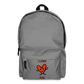 ICH LIEBE DICH. LIEBE. PAAR. GERADE VERHEIRATET. Junggesellinnenabschied - Rucksack - Mittelgrau - Vorne