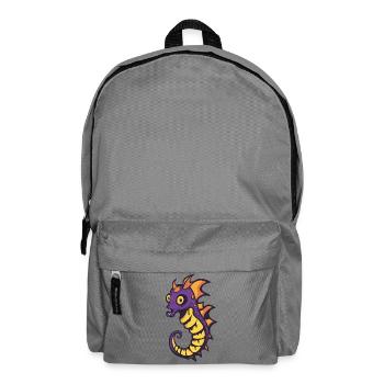 Seahorse Halloween Comic Funny - Backpack - elephant grey - Front