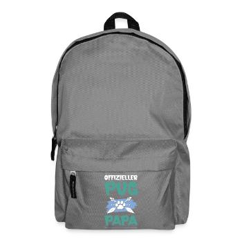 pug pug dogs dad - Backpack - elephant grey - Front